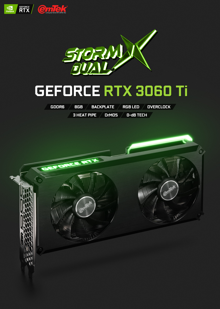 이엠텍 지포스 RTX 3060 Ti BLACK 에디션, STORM X 시리즈 출시 > 최신 뉴스 - 하드웨어 배틀(Hardware Battle)